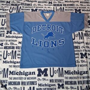 90s Riddell Detroit Lions Vintage Blank NFL Football Jersey